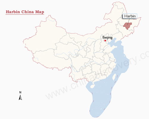 Harbin China Map