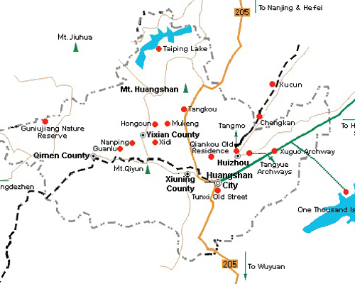 Huangshan Mountain Maps