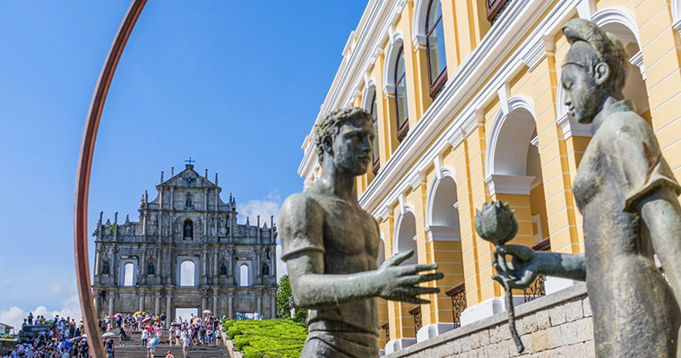 Landmark of Macau Ruins of St Paul's China Visa Free and Visa Exemption