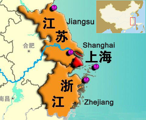 Shanghai Jiangsu Zhejiang Administrative Region Map China Visa Free and Visa Exemption